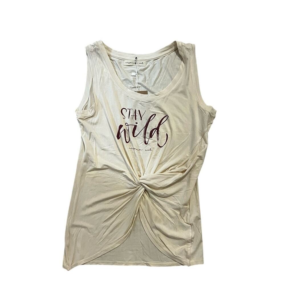 NWT Niyama Sol Stay Wild Cream tie tank size M yoga lightweight